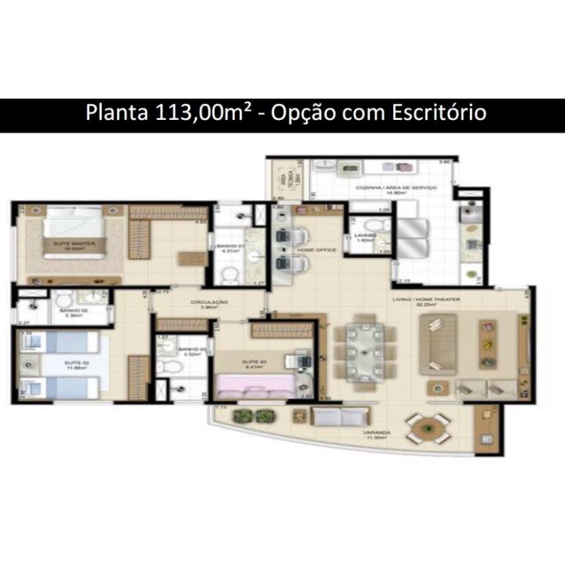 Foto de São Luís/MA - Vinhais I - Apartamento com 113m²