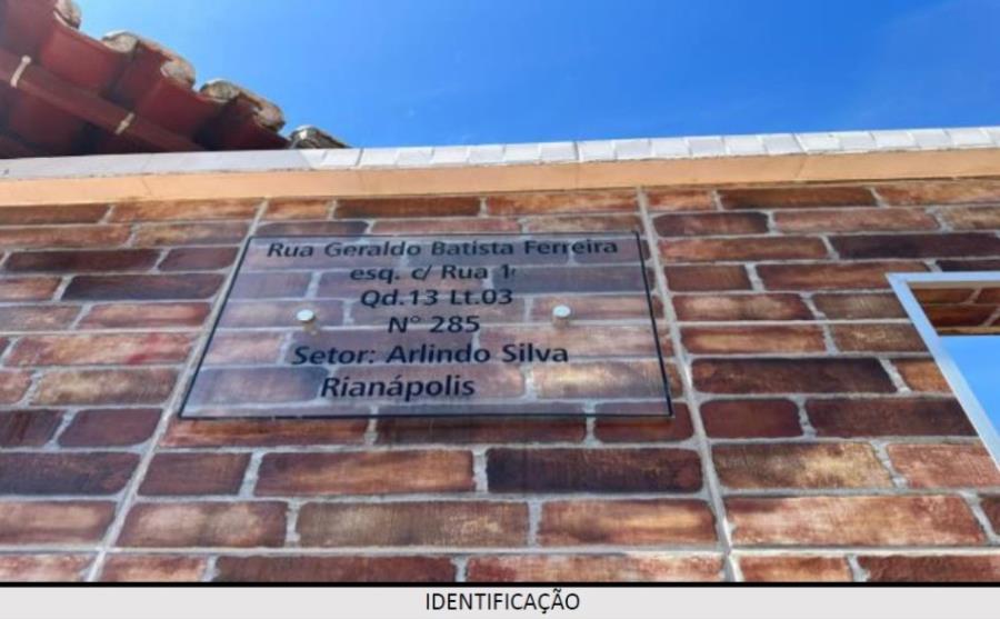 Rianápolis/GO - Setor Arlindo Silva - Casa com 294m² Leilão Banco Inter, localizado em Rianápolis - GO, bairro Setor Arlindo Silva