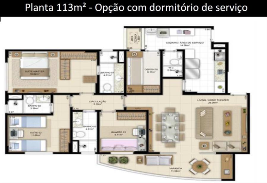 São Luís/MA - Vinhais I - Apartamento com 113m² Leilão Banco Inter, localizado em São Luís - MA, bairro Jardim de Andaluzia