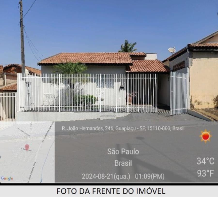 Guapiaçu/SP - Residencial São Marcos - Casa com 115m² Leilão Banco Inter, localizado em Guapiaçu - SP