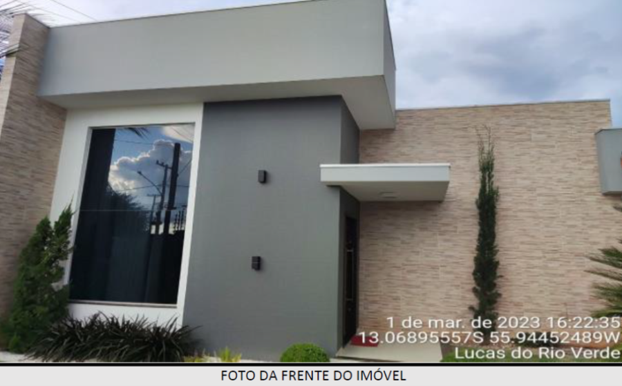 Lucas do Rio Verde/MT - Parque das Emas III - Casa com 135m² Leilão Banco Inter, localizado em Lucas Do Rio Verde - MT