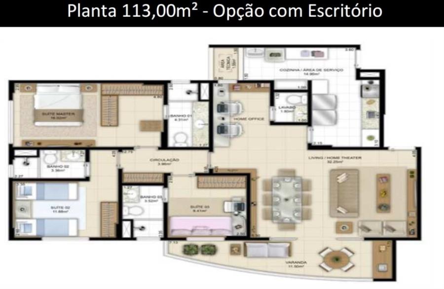 São Luís/MA - Vinhais I - Apartamento com 113m² Leilão Banco Inter, localizado em São Luís - MA, bairro Jardim de Andaluzia