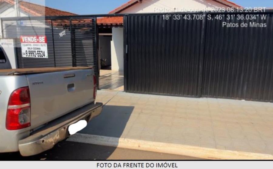 Patos de Minas/MG - Alvorada - Casa com 59m² Leilão Banco Inter, localizado em Patos De Minas - MG, bairro Alvorada