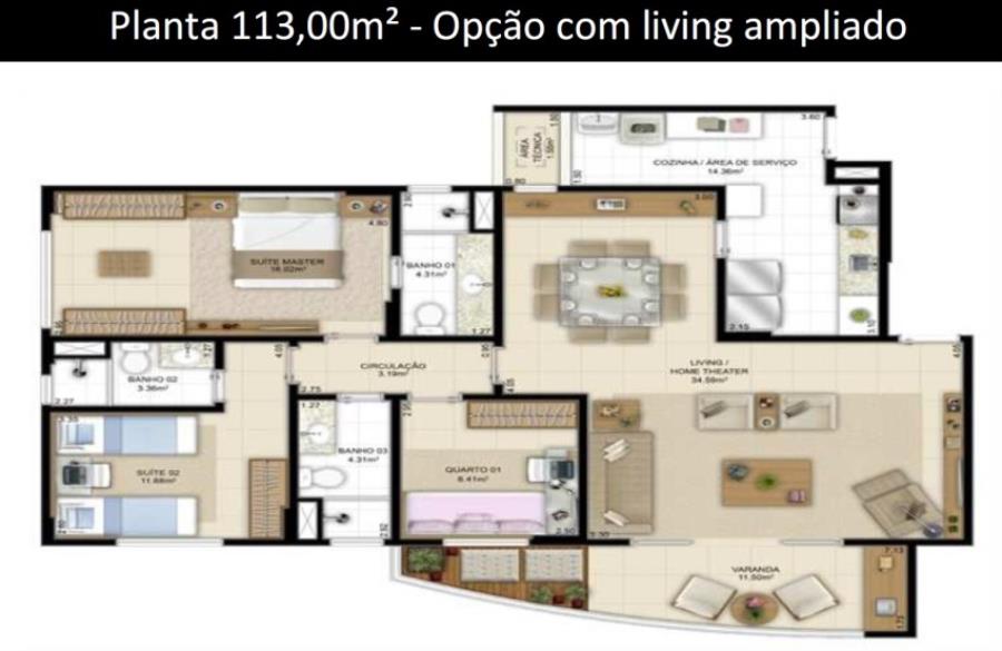 São Luís/MA - Vinhais I - Apartamento com 113m² Leilão Banco Inter, localizado em São Luís - MA, bairro Jardim de Andaluzia